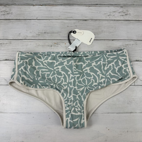 Prana Tropic Kiss Hipster Swim Bottom Women's Large Blue Sporty Bikini Shorts - Picture 1 of 7